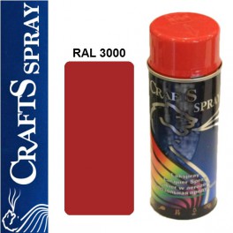 CRAFTS -  CZERWONY lakier dekoracyjny RAL 3000 (400 ml)