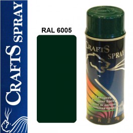 CRAFTS -  CIEMNY ZIELONY lakier dekoracyjny RAL 6005 (400 ml)