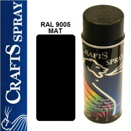 CRAFTS - CZARNY MATOWY lakier dekoracyjny RAL 9005 (400 ml)